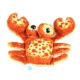 Crab key pendant Small plush toys stuffed animals- thumbnail